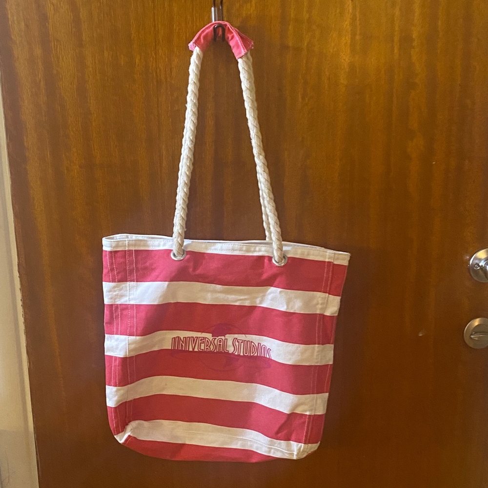 Universal Studios Pink and White Tote Bag
